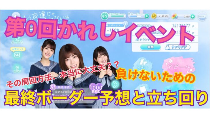 【ひなこい】第0回かれしイベント 最終ボーダーライン予想と周回について【日向坂46】