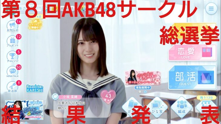 【ひなこい】第８回AKB48サークル総選挙結果発表